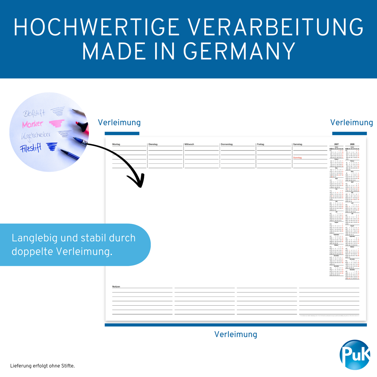 Schreibtischunterlage 2027/2028