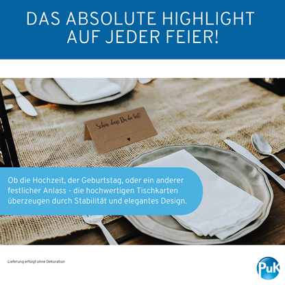 Tischkarten Braun | Design 02K