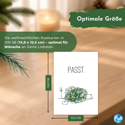 Weihnachtskarten Set "Lustig"