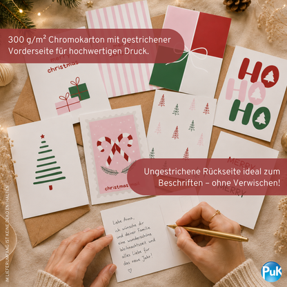 Weihnachtskarten Set "bunt"