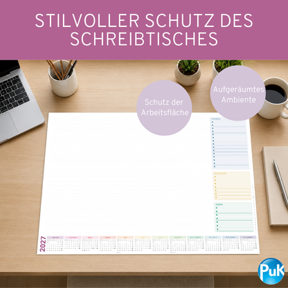 Schreibtischunterlage 2027 Bunt