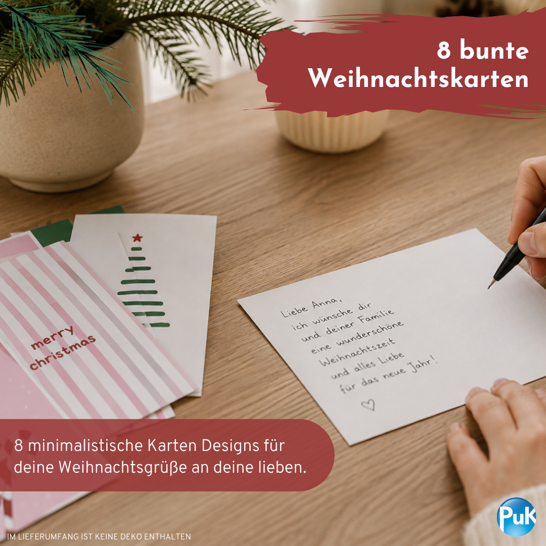 Weihnachtskarten Set "bunt"