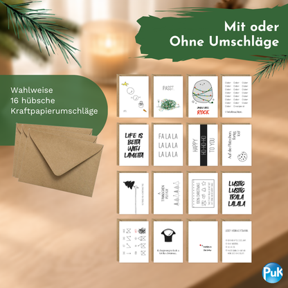 Weihnachtskarten Set "Lustig"