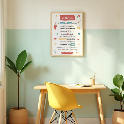 Affirmationsposter zur Einschulung