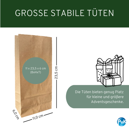 Adventskalender Set "Schwarz-Weiß"
