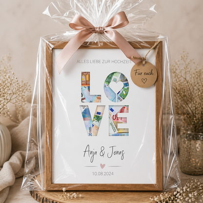 Poster "LOVE" | Geldgeschenk zur Hochzeit