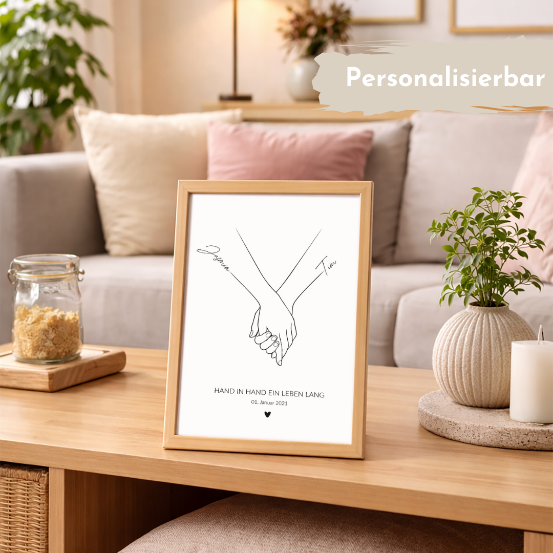 Poster "Hände Line Art"