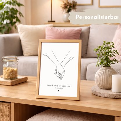 Poster "Hände Line Art"