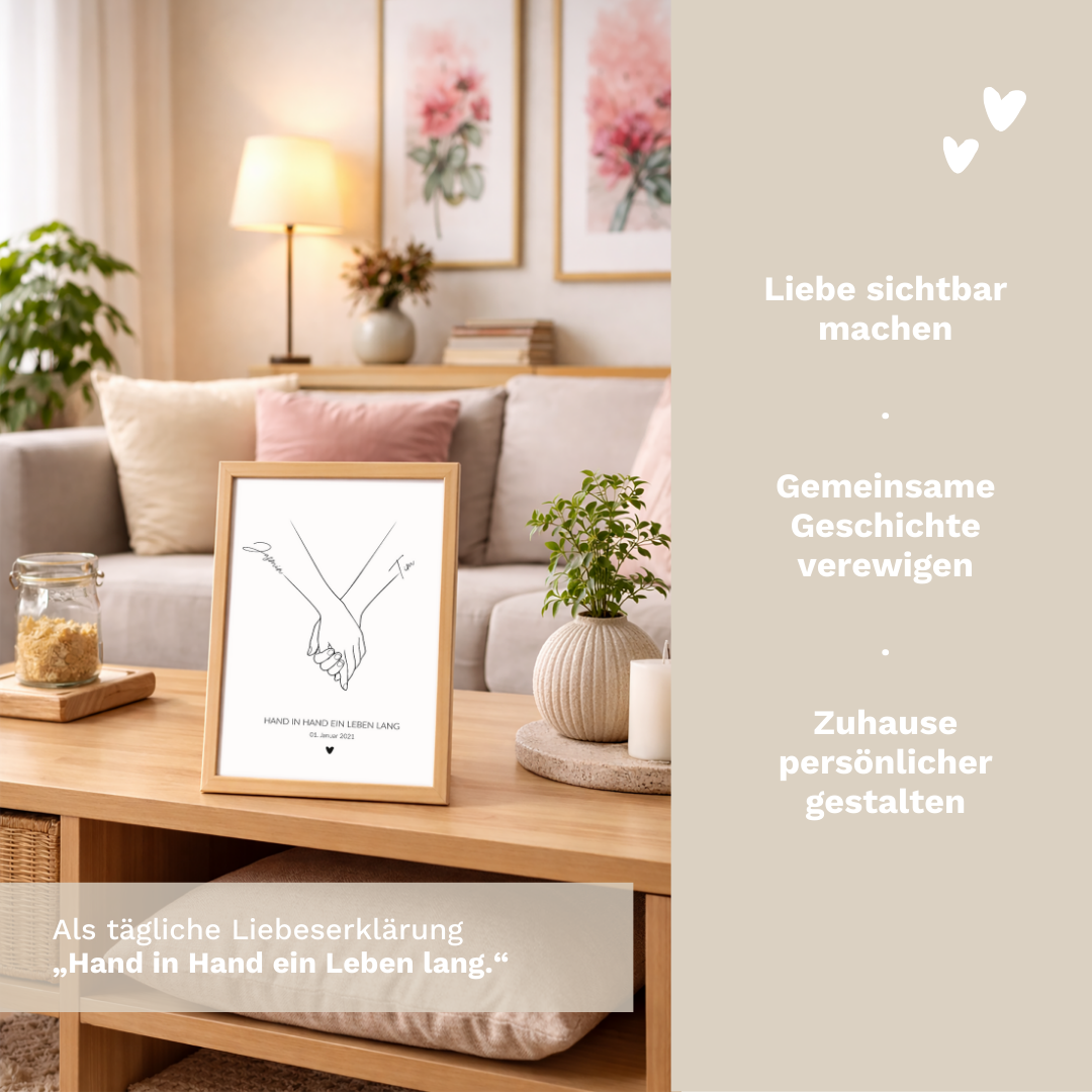 Poster "Hände Line Art"