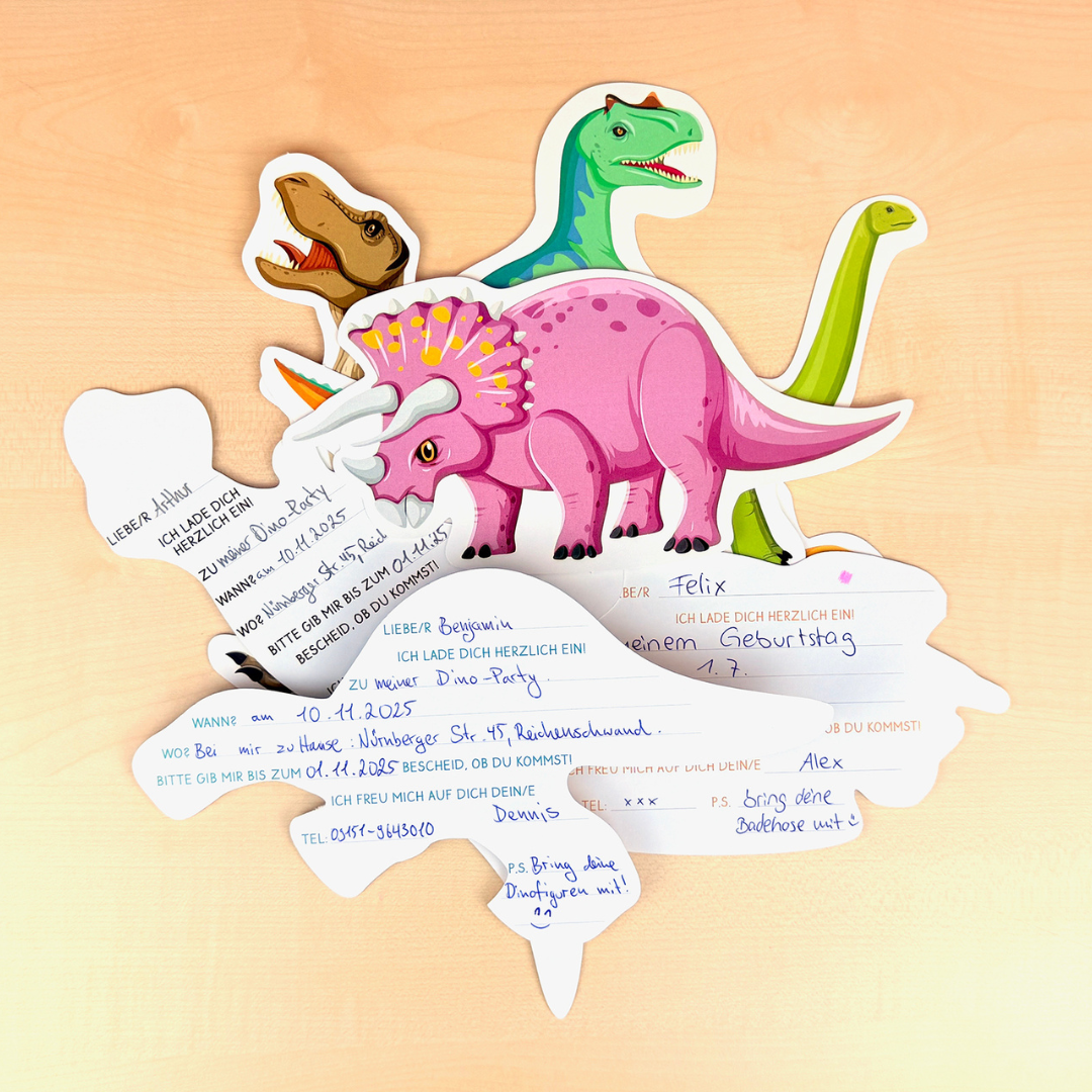 Einladungskarten "Dinosaurier"