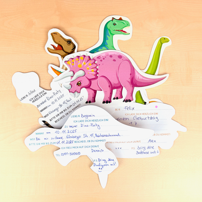 Einladungskarten "Dinosaurier"