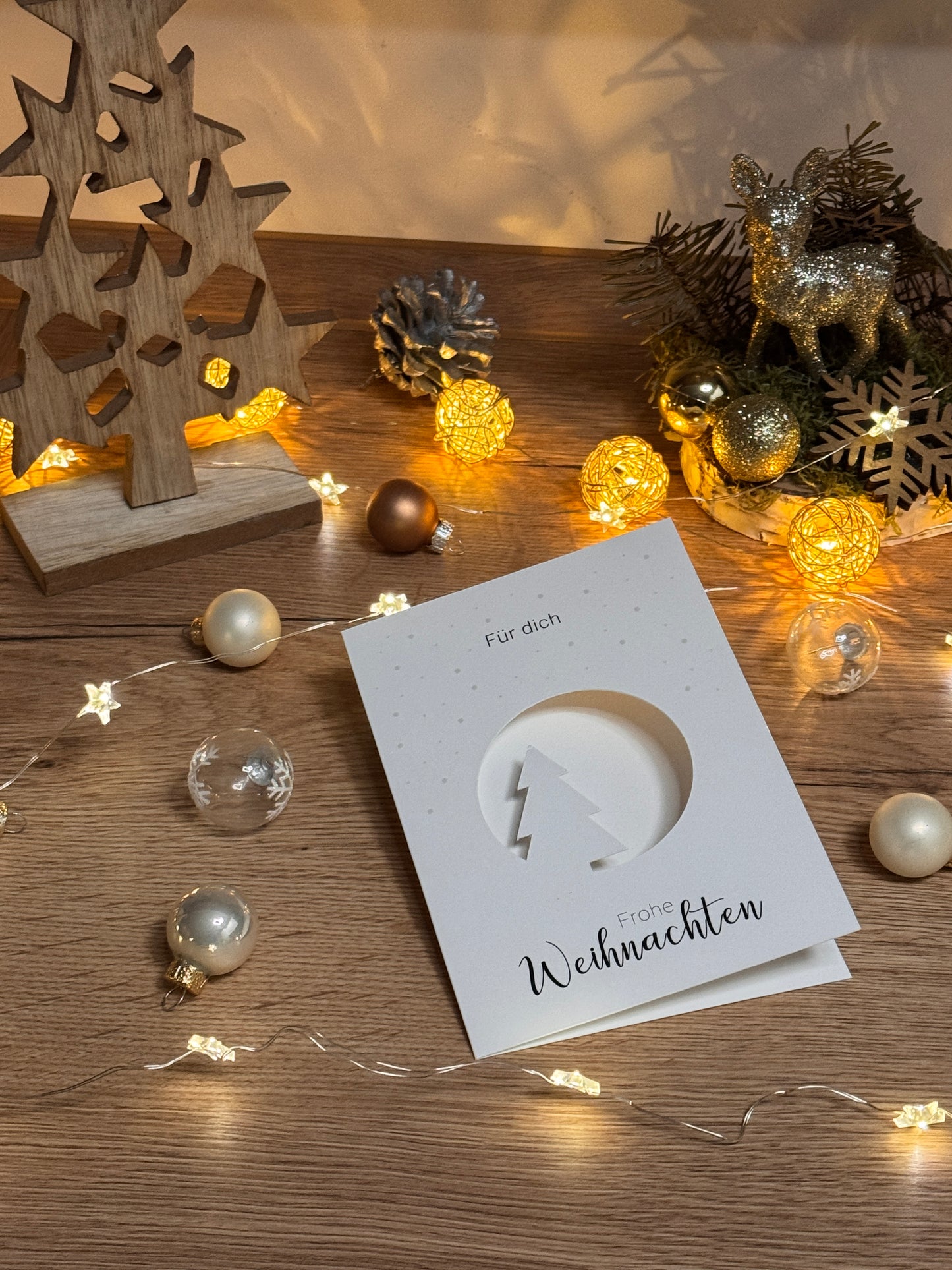 Klappkarte "WEIHNACHTSBAUM KUGEL"