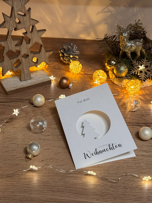 Klappkarte "WEIHNACHTSBAUM KUGEL"