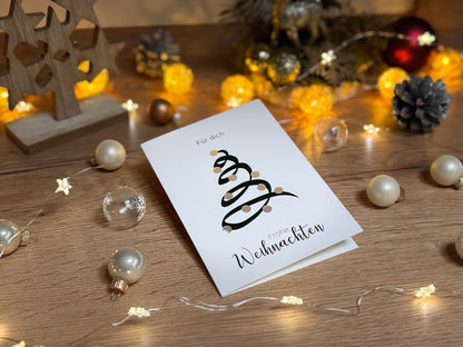 Klappkarte "WEIHNACHTSBAUM SWIRL"