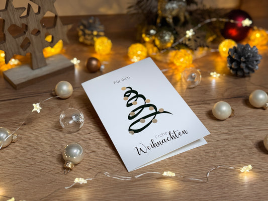 Klappkarte "WEIHNACHTSBAUM SWIRL"
