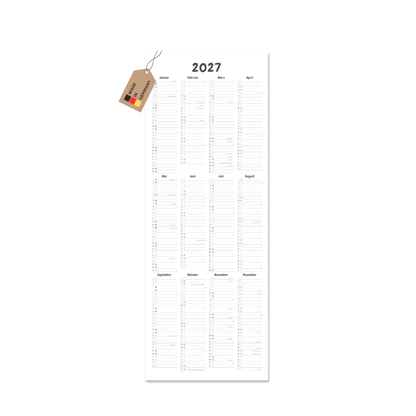 Wandkalender 2027 länglich