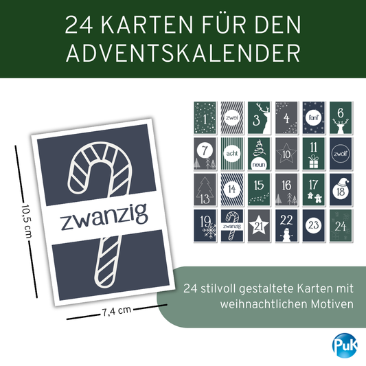 Adventskalender Karten "Winterzauber"