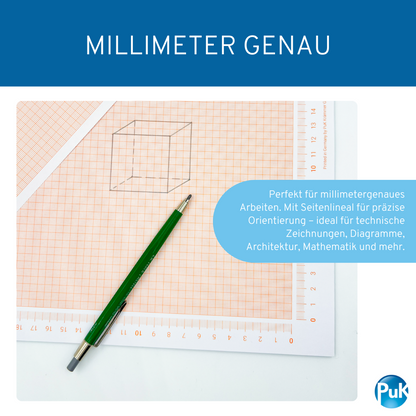 Schreibtischunterlage Millimeterpapier