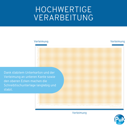 Schreibtischunterlage Millimeterpapier