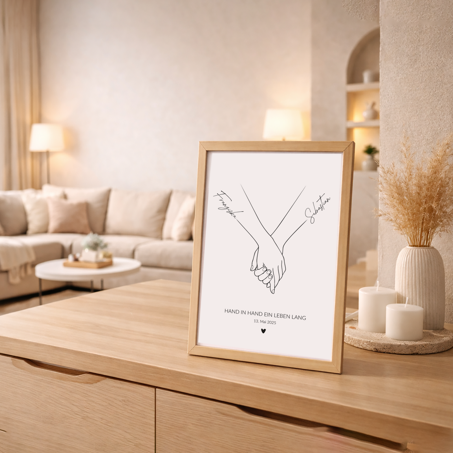 Poster "Hände Line Art"