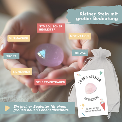 Personalisierter Mutstein zur Einschulung