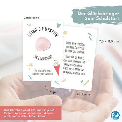 Personalisierter Mutstein zur Einschulung