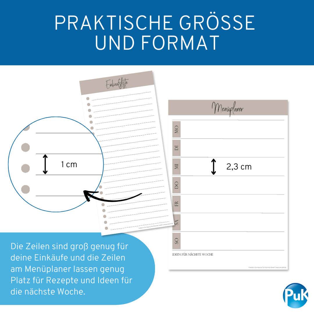 Menüplaner + Einkaufsliste