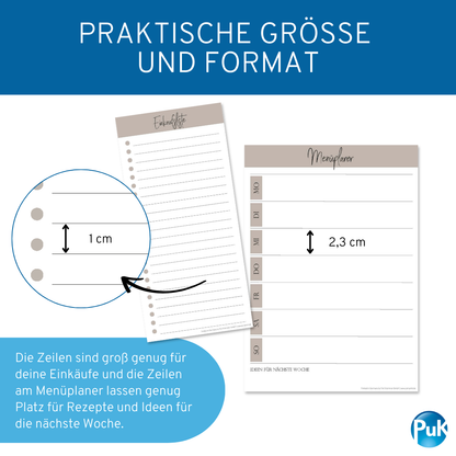 Menüplaner + Einkaufsliste