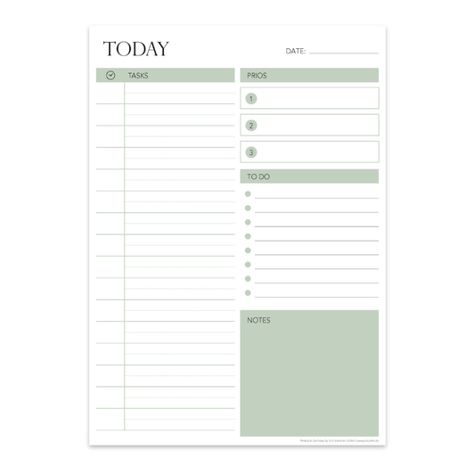 Tagesplaner Block "TODAY"