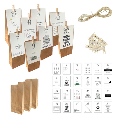 Adventskalender Set "Lustig"