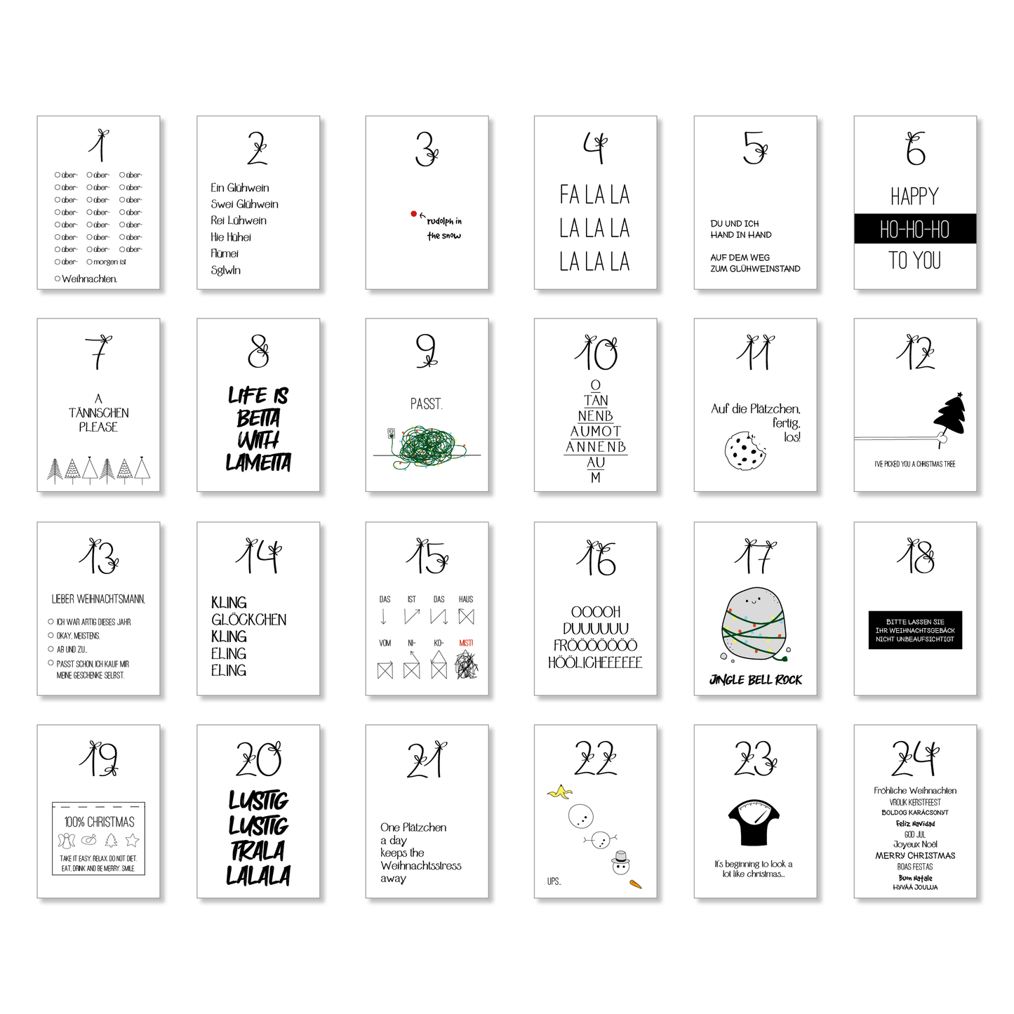 Adventskalender Set "Lustig"