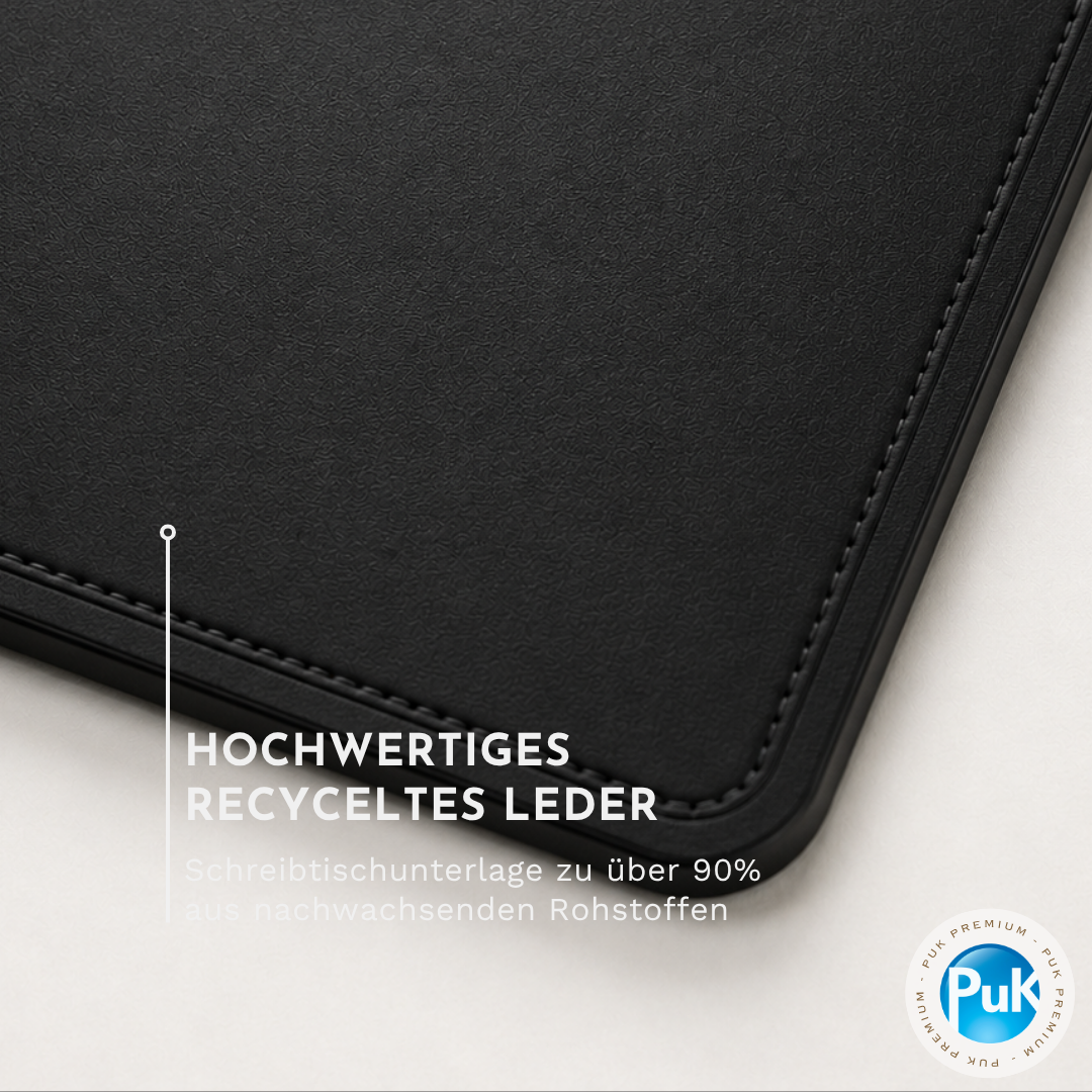 Leder Schreibtischunterlage schwarz