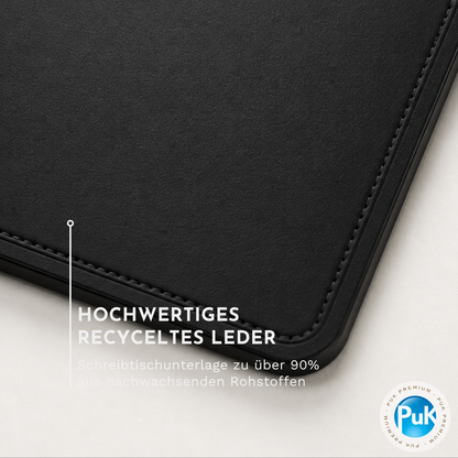 Leder Schreibtischunterlage schwarz