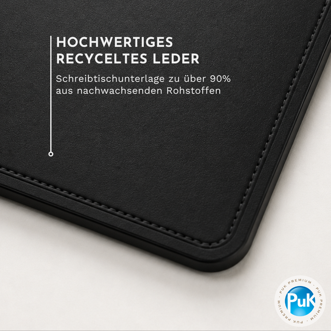 Leder Schreibtischunterlage schwarz