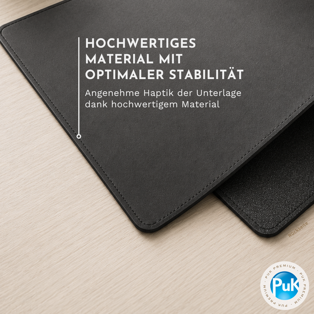 Leder Schreibtischunterlage schwarz