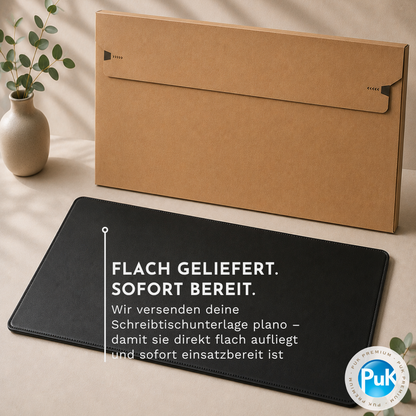 Leder Schreibtischunterlage schwarz
