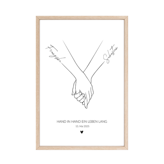 Poster "Hände Line Art"