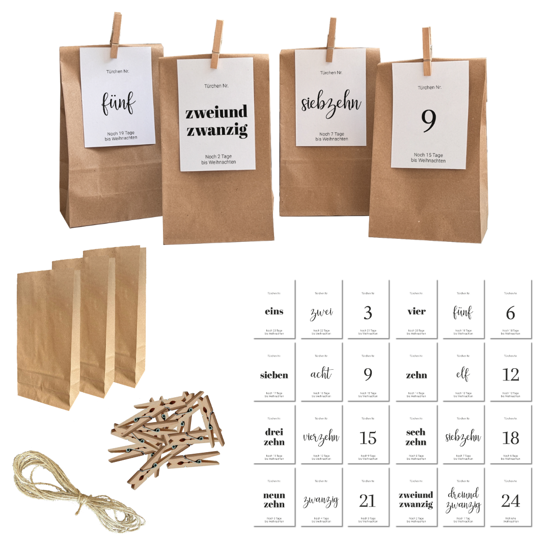Adventskalender Set "Typo"