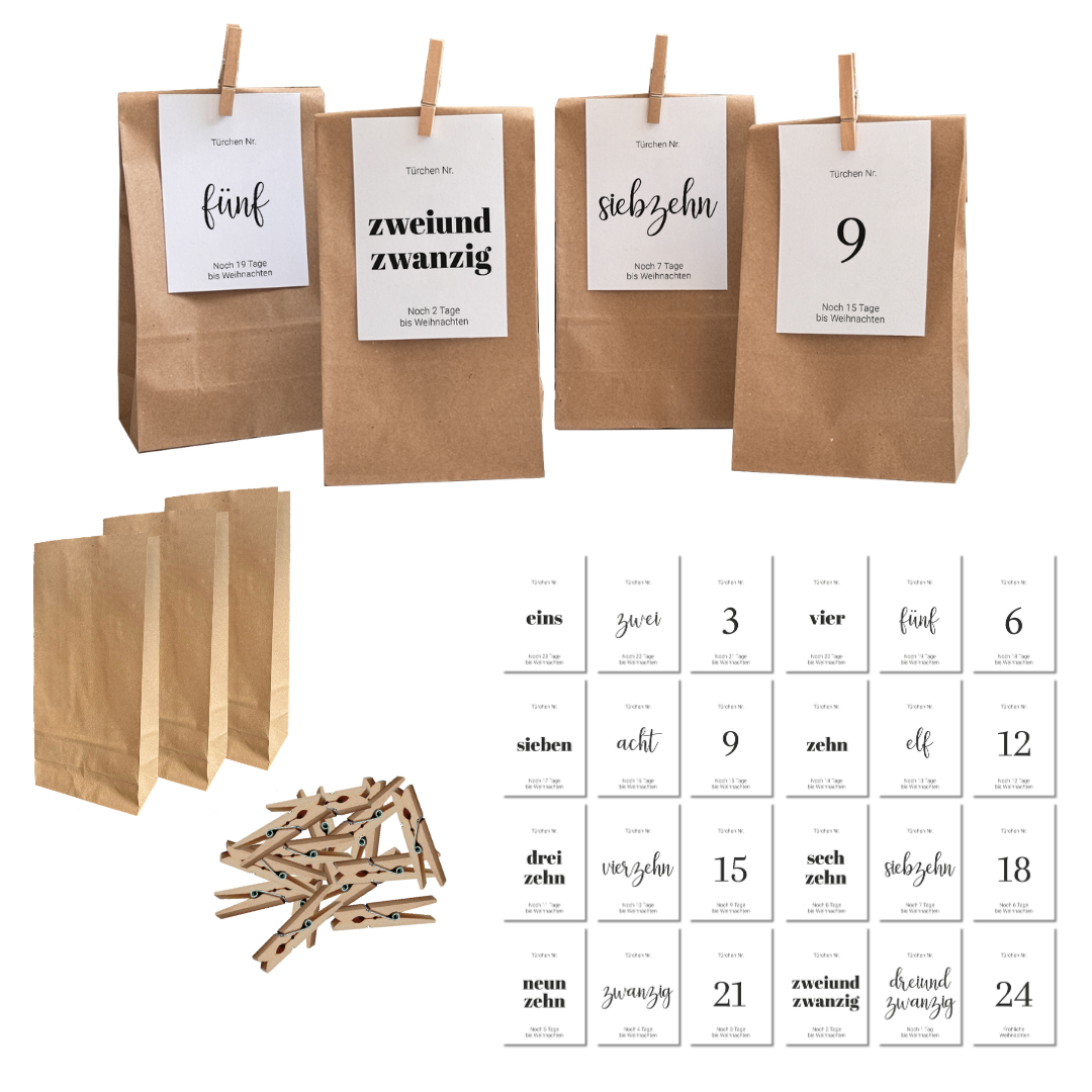 Adventskalender Set "Typo"