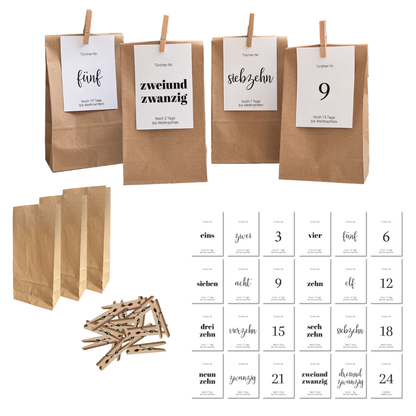 Adventskalender Set "Typo"