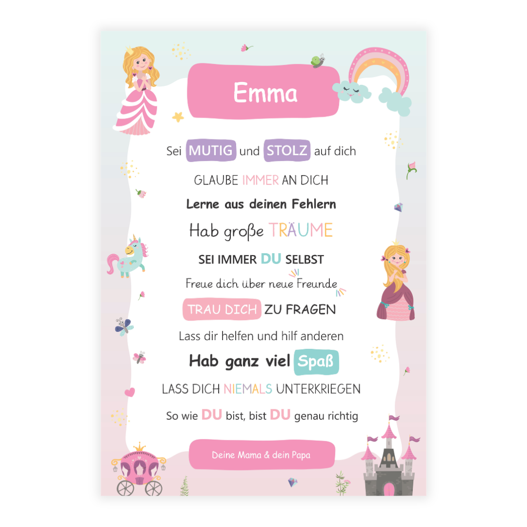 Affirmationsposter "Prinzessin"