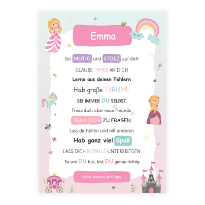 Affirmationsposter "Prinzessin"