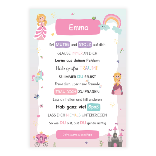 Affirmationsposter "Prinzessin"