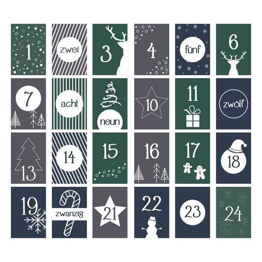 Adventskalender Karten "Winterzauber"