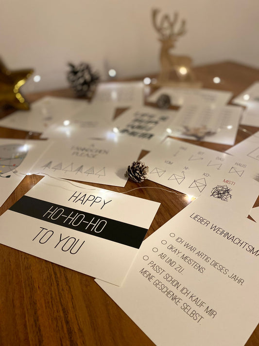 Weihnachtskarten Set "Lustig"