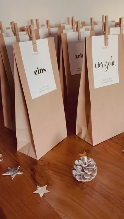 Adventskalender Set "Typo"
