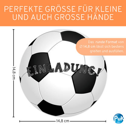 Einladungskarten "Fußball"