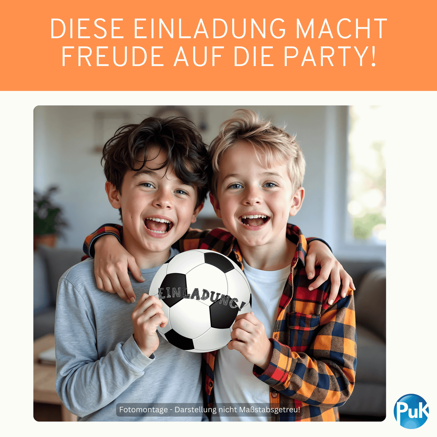 Einladungskarten "Fußball"