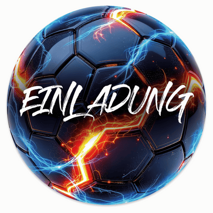 Einladungskarten "Leuchtfußball"